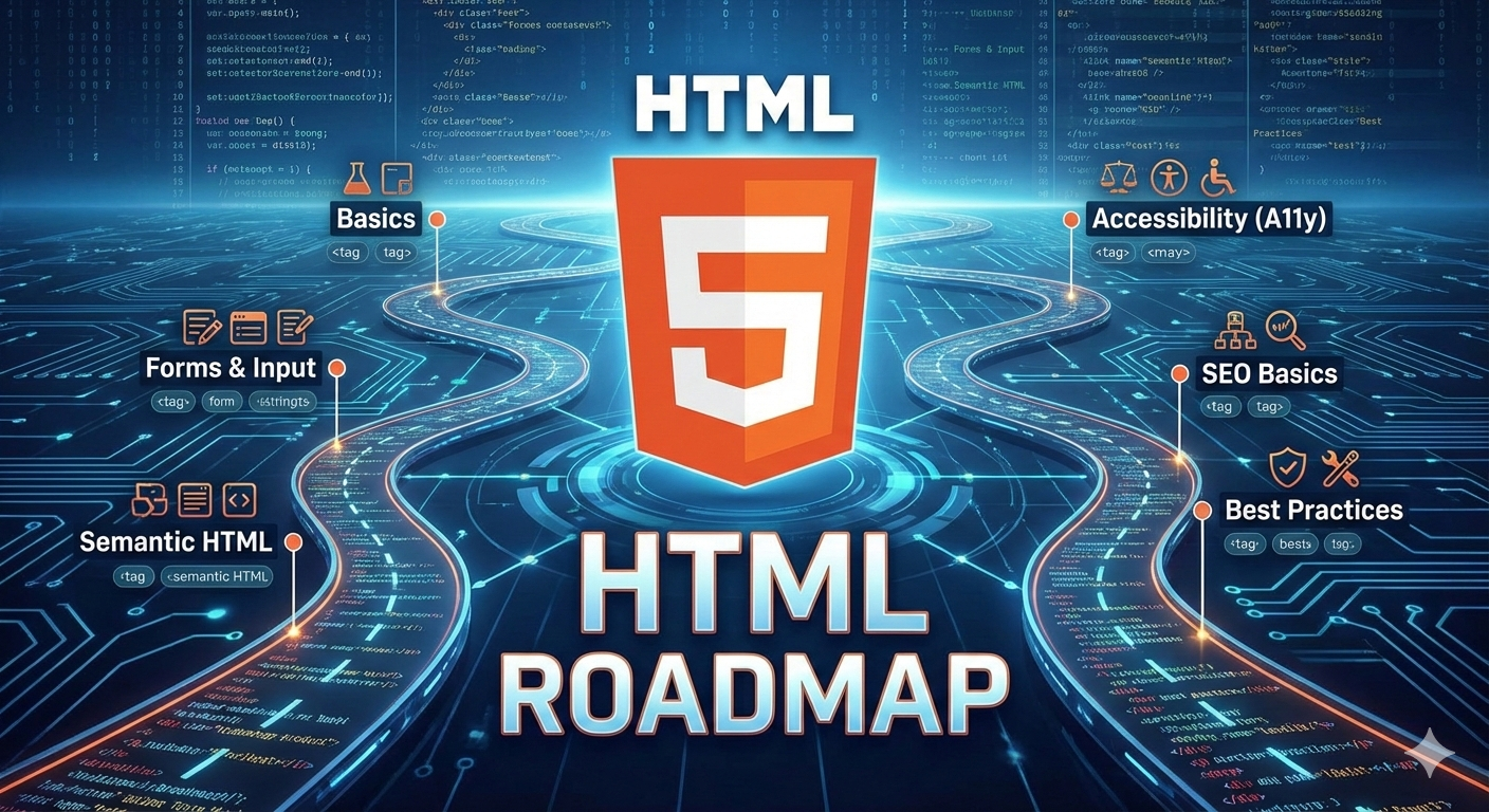 Visual HTML Learning Roadmap — Beginner to Advanced Structured Guide